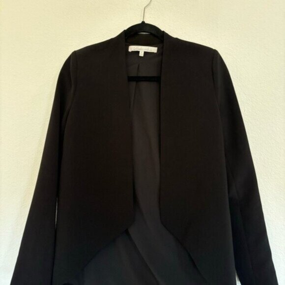 Lovers and Friends Size Medium Blazer Jacket Black Open Front - Picture 3 of 7